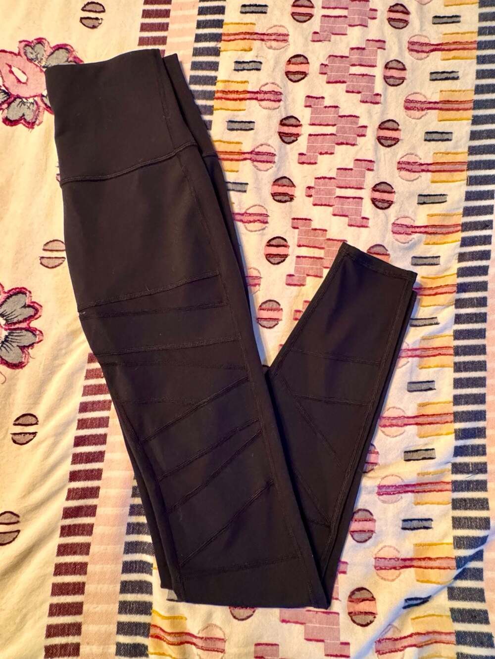Lululemon Black Moto Mesh Leggings Y2K Athleisure Gymcore Sculpting Activewear